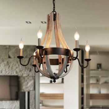 Ano -6 Light Tear Drop Shap Chandelier